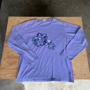 Unisex Purple Turtle Long Sleeve Shirt